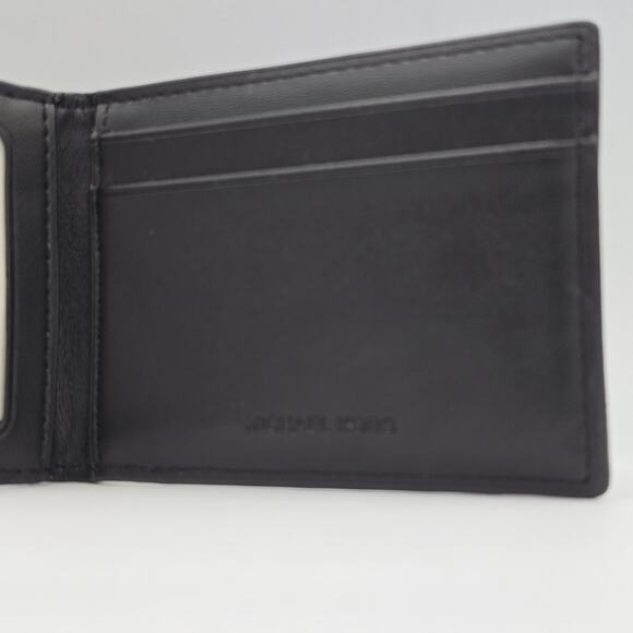 Michael Kors Jet Set Bifold Wallet Brown Logo & Black Leather - Picture 4 of 12